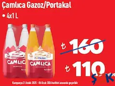 ÇAMLICA GAZOZ / PORTAKAL 4X1 L fiyat ve kampanya bilgisi